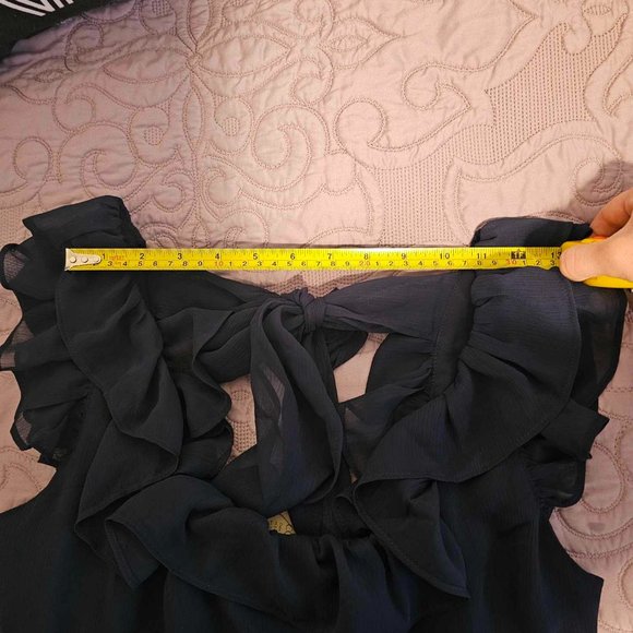 Banana Republic Dark blue blouse size small petite - Picture 8 of 8